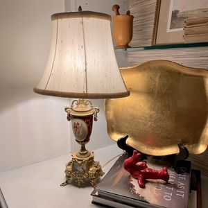 Italian Gilt Lamp Frank Hermes Brevettato Style